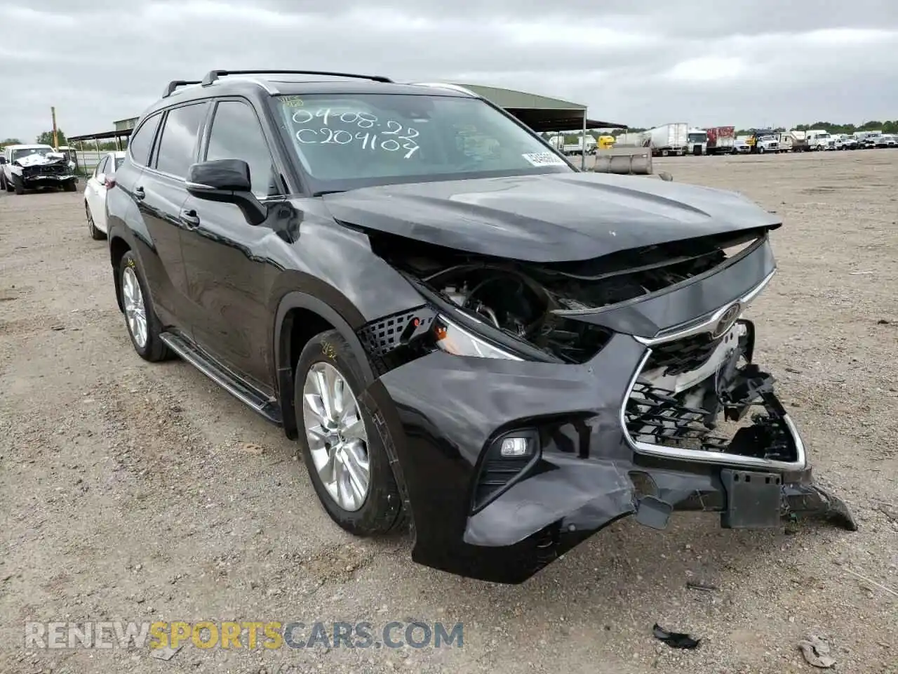1 Photograph of a damaged car 5TDDZRBH3LS029766 TOYOTA HIGHLANDER 2020