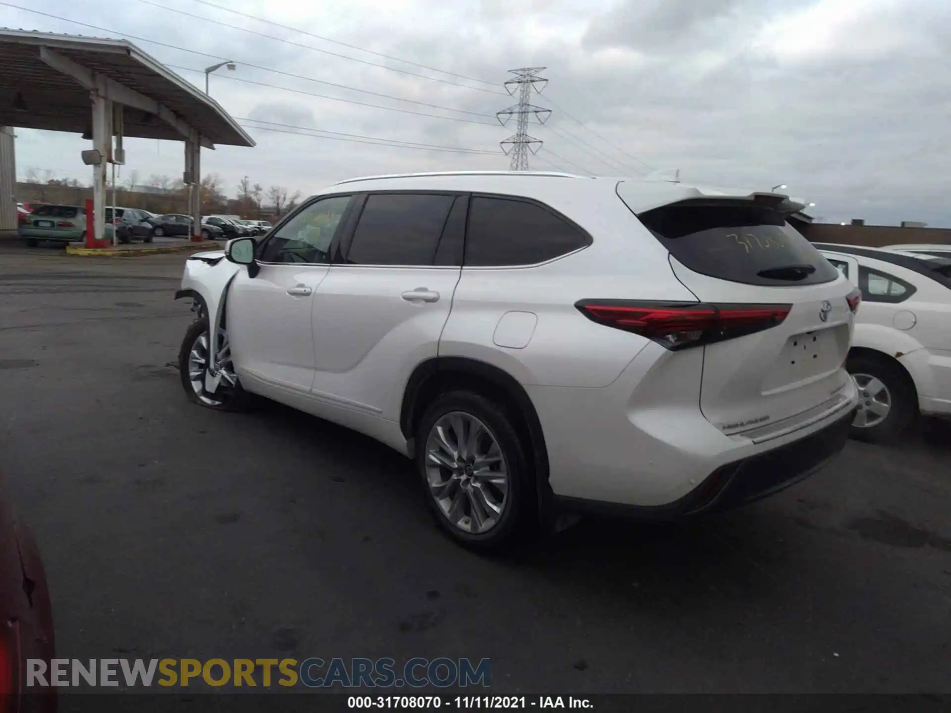 3 fotografías del automóvil dañado 5TDDZRBH3LS051525 TOYOTA HIGHLANDER 2020