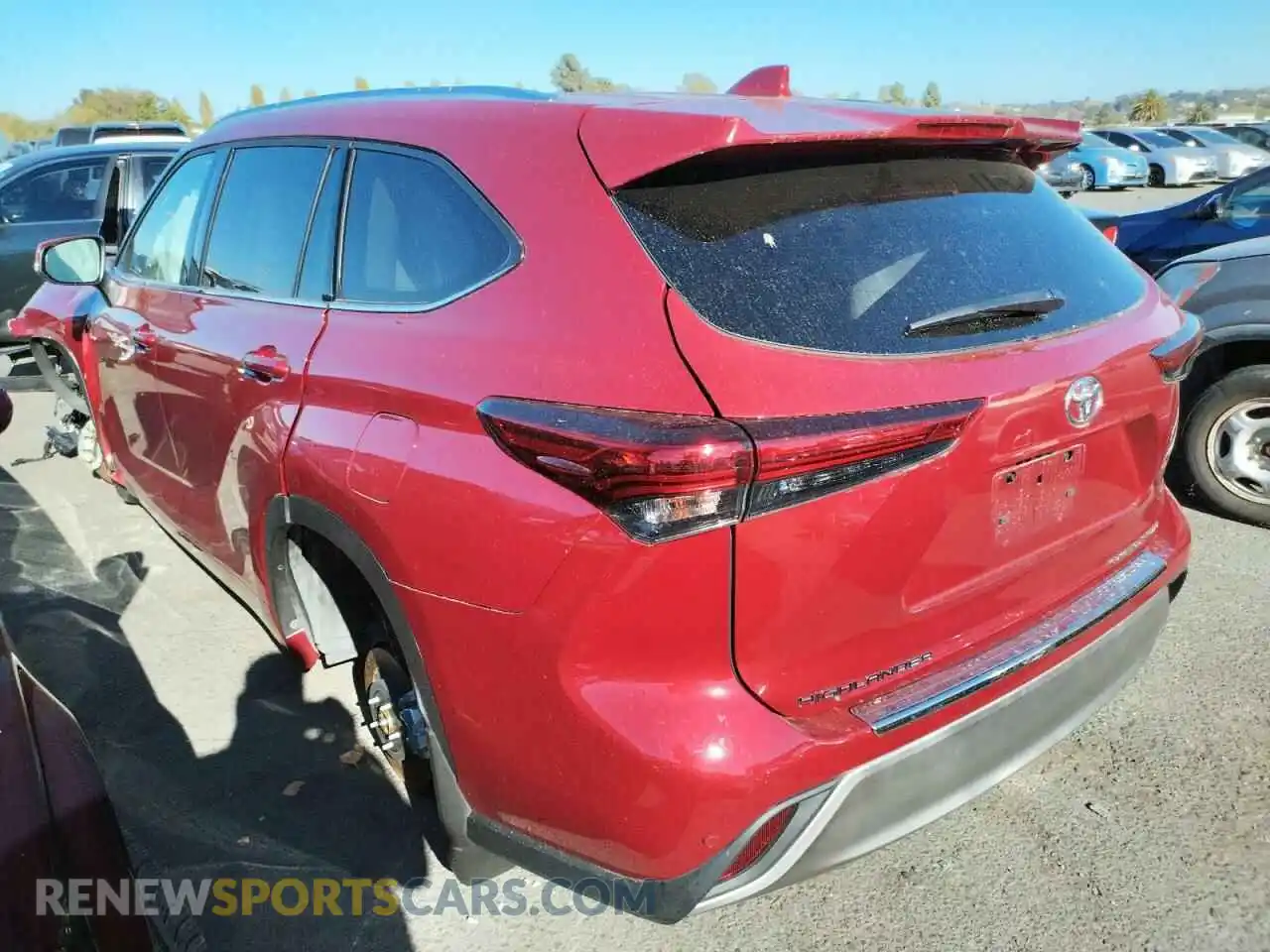 3 fotografías del automóvil dañado 5TDFZRBH2LS002504 TOYOTA HIGHLANDER 2020