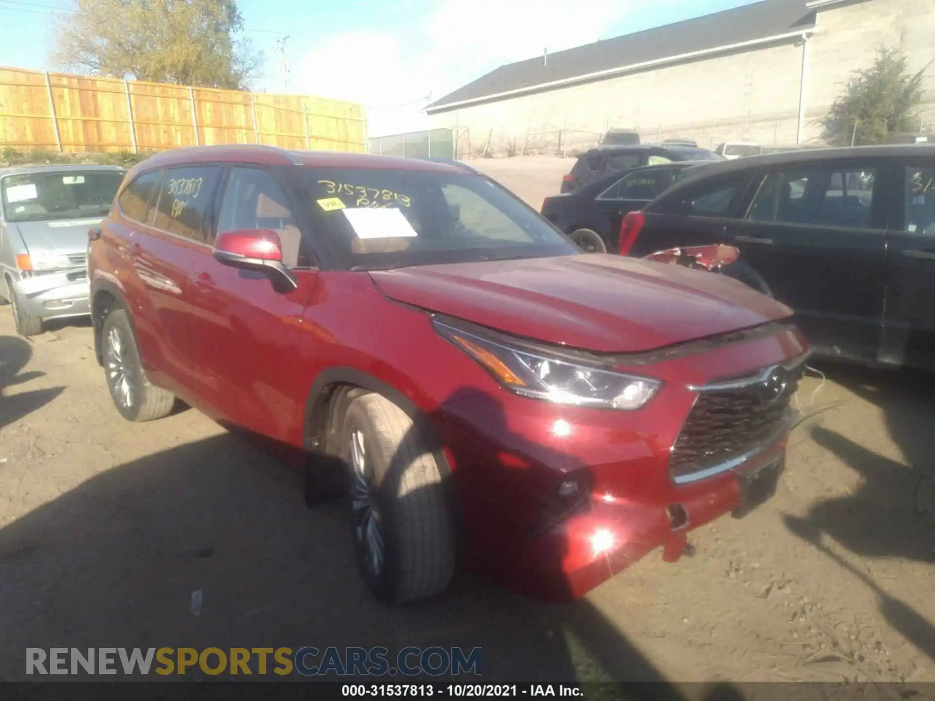 1 Photograph of a damaged car 5TDFZRBH4LS036864 TOYOTA HIGHLANDER 2020