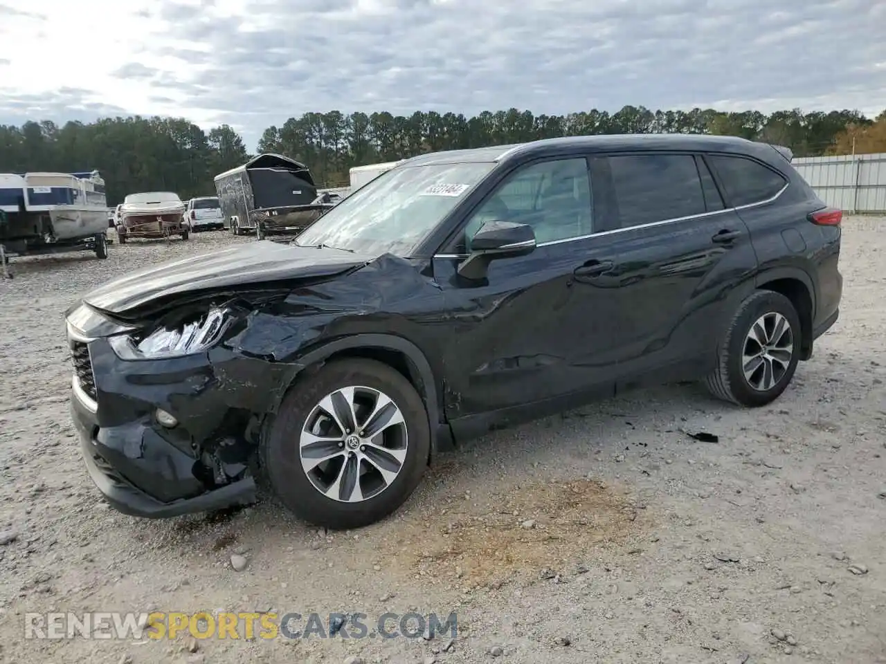 1 Photograph of a damaged car 5TDGZRAH2LS011385 TOYOTA HIGHLANDER 2020