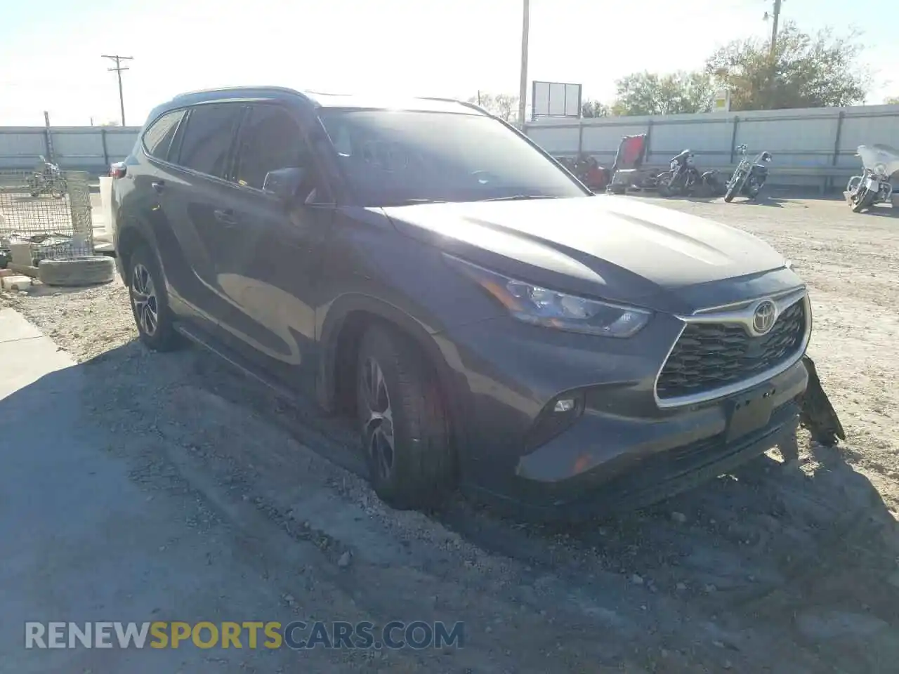 1 Photograph of a damaged car 5TDGZRAH3LS025182 TOYOTA HIGHLANDER 2020
