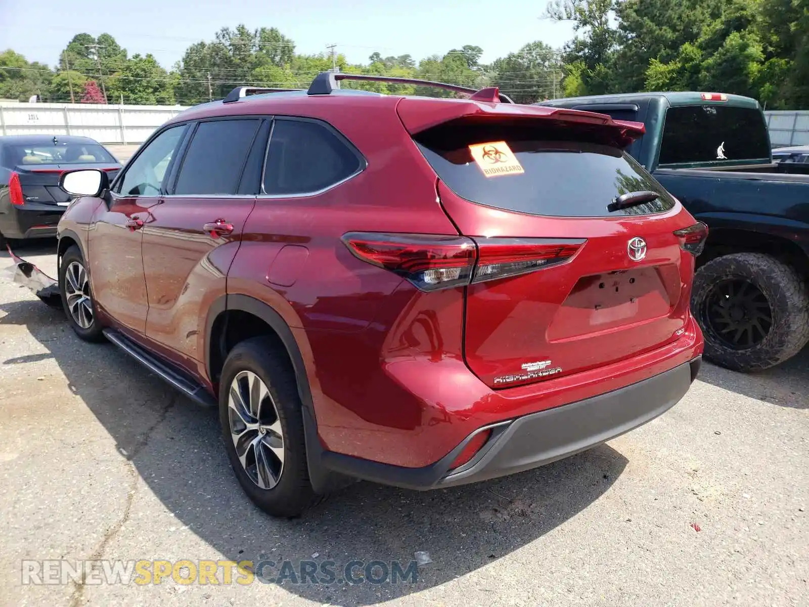 3 Photograph of a damaged car 5TDGZRAH4LS504632 TOYOTA HIGHLANDER 2020