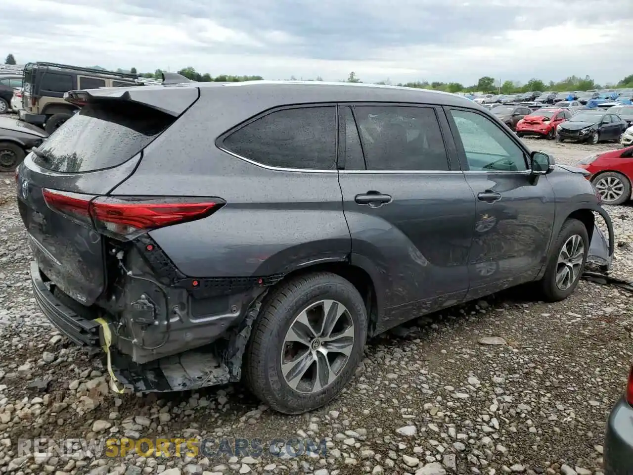 3 Photograph of a damaged car 5TDGZRAH5LS507622 TOYOTA HIGHLANDER 2020