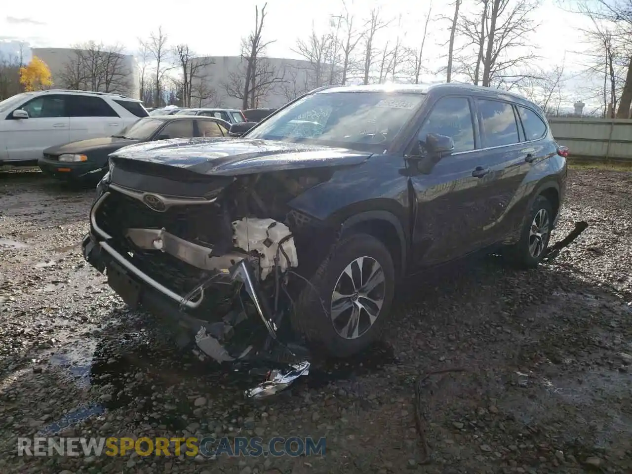 2 Photograph of a damaged car 5TDGZRAH7LS501966 TOYOTA HIGHLANDER 2020