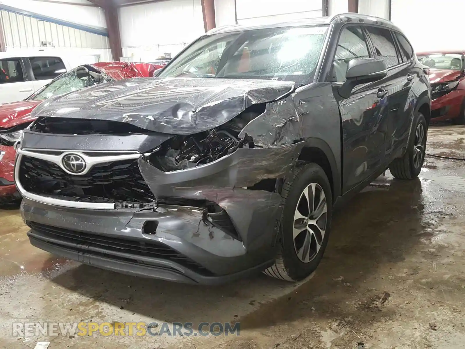 2 fotografías del automóvil dañado 5TDGZRAH9LS006684 TOYOTA HIGHLANDER 2020