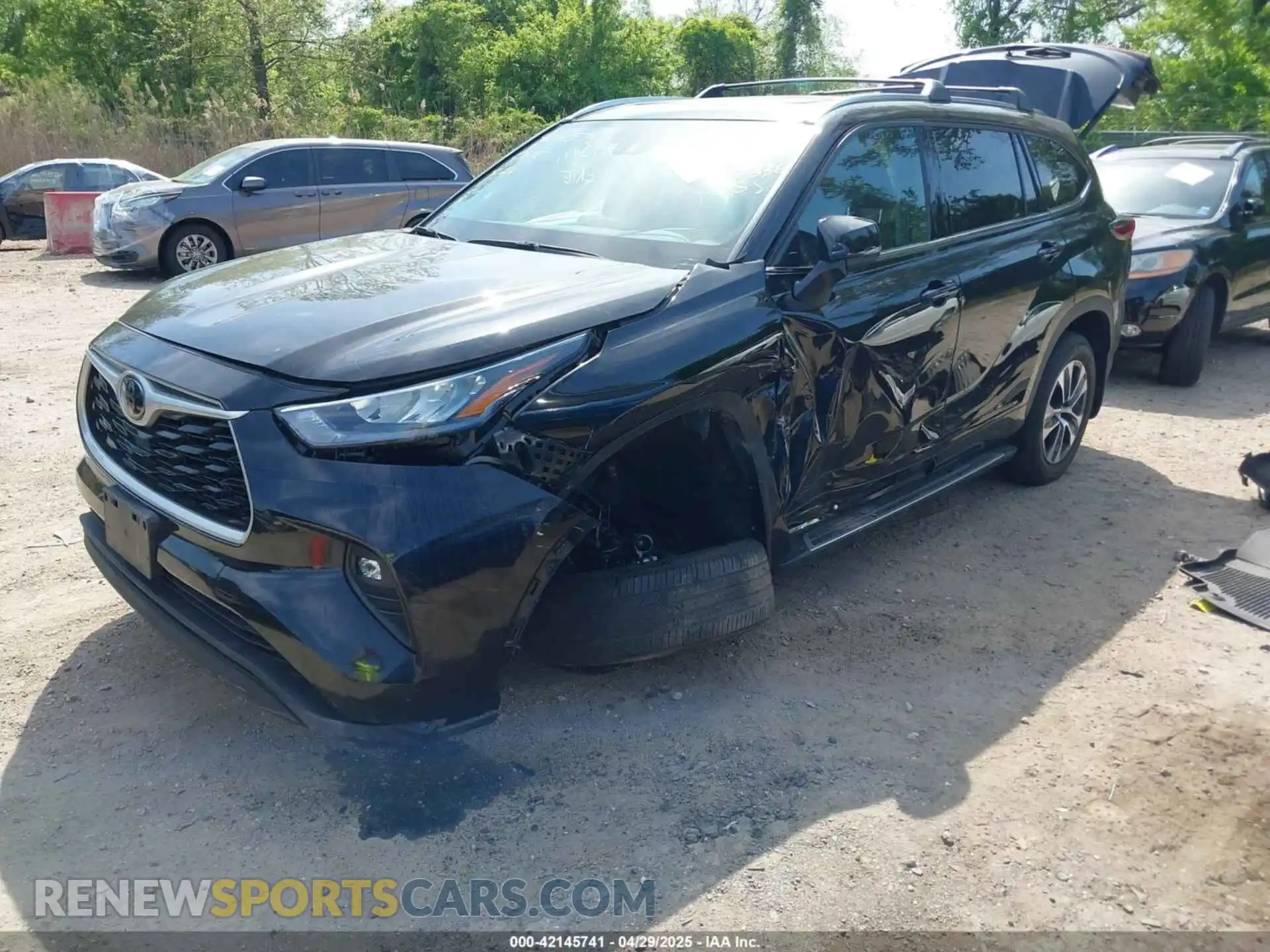 2 fotografías del automóvil dañado 5TDGZRBH0LS037336 TOYOTA HIGHLANDER 2020