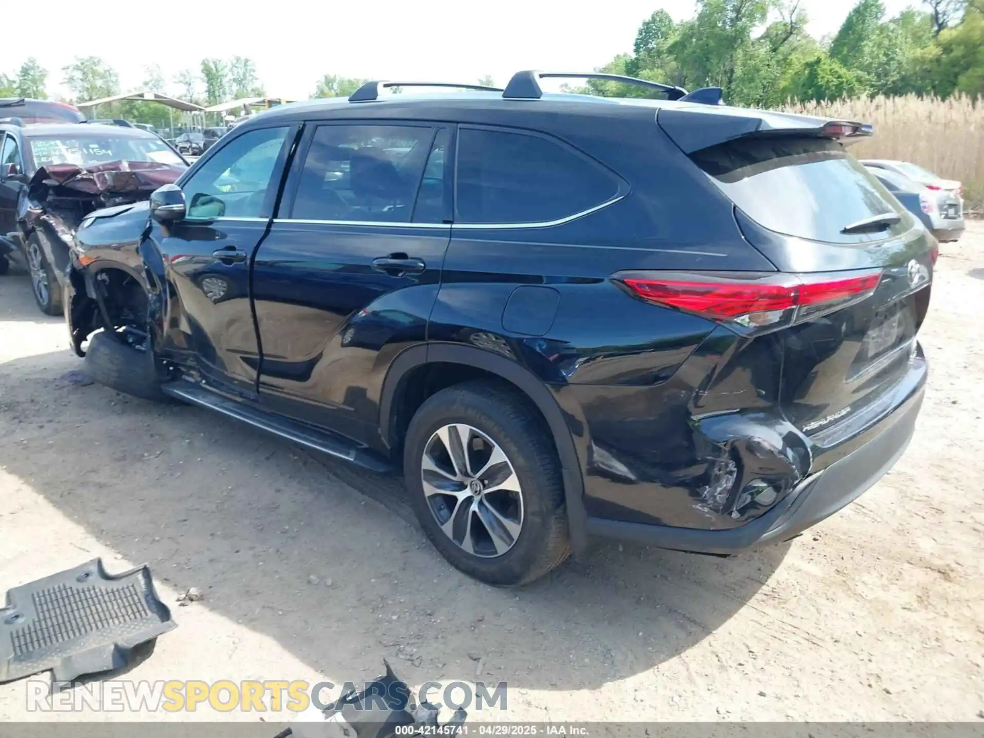 3 fotografías del automóvil dañado 5TDGZRBH0LS037336 TOYOTA HIGHLANDER 2020