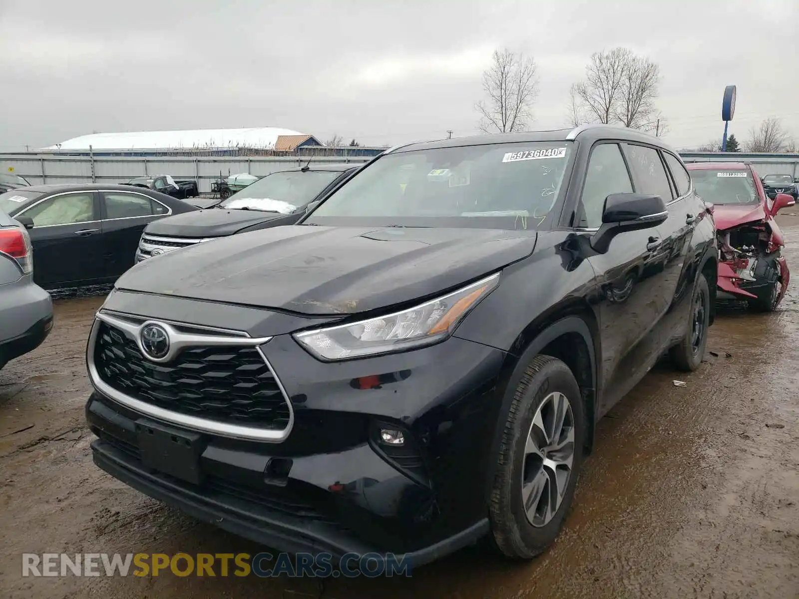 2 Photograph of a damaged car 5TDGZRBH0LS503914 TOYOTA HIGHLANDER 2020