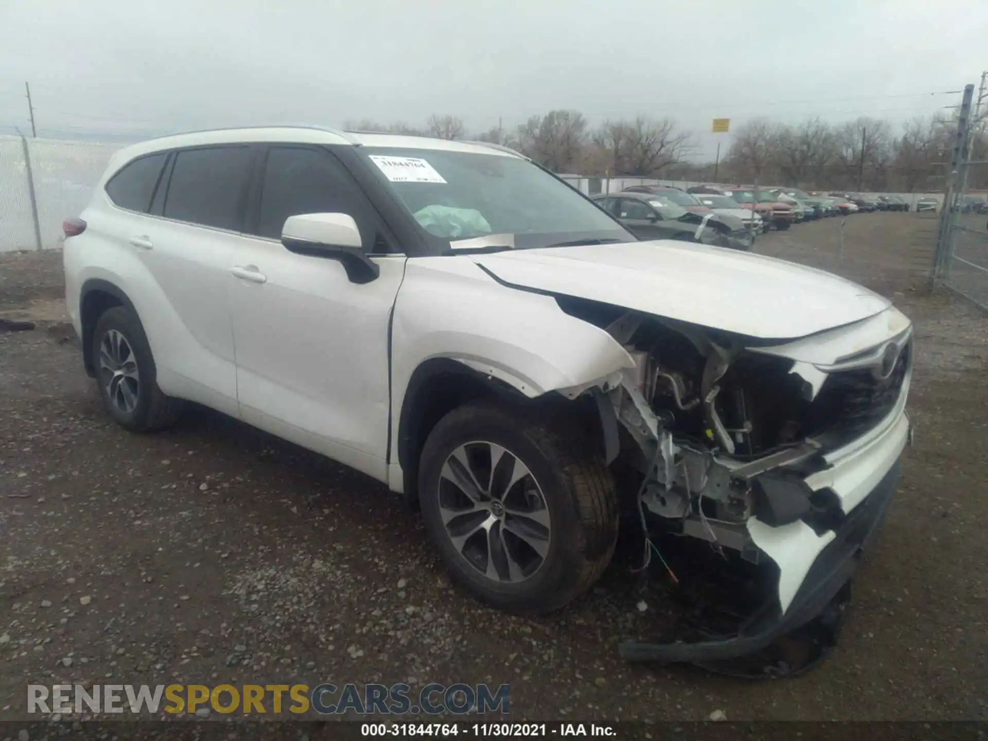 1 Photograph of a damaged car 5TDGZRBH0LS520809 TOYOTA HIGHLANDER 2020