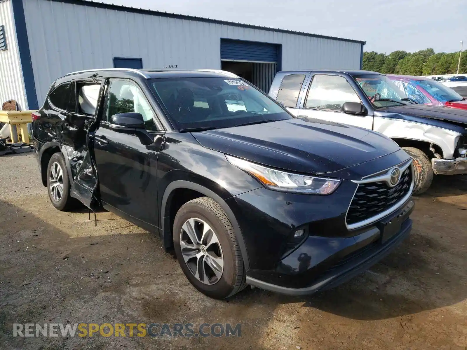 1 Photograph of a damaged car 5TDGZRBH2LS013197 TOYOTA HIGHLANDER 2020