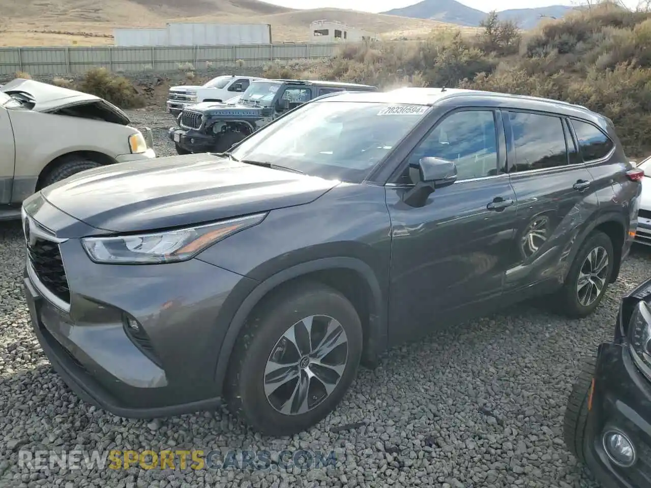 1 Photograph of a damaged car 5TDGZRBH2LS016973 TOYOTA HIGHLANDER 2020