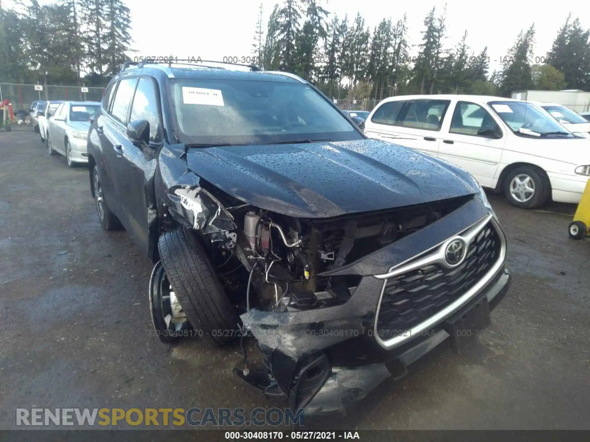 1 Photograph of a damaged car 5TDGZRBH2LS516762 TOYOTA HIGHLANDER 2020