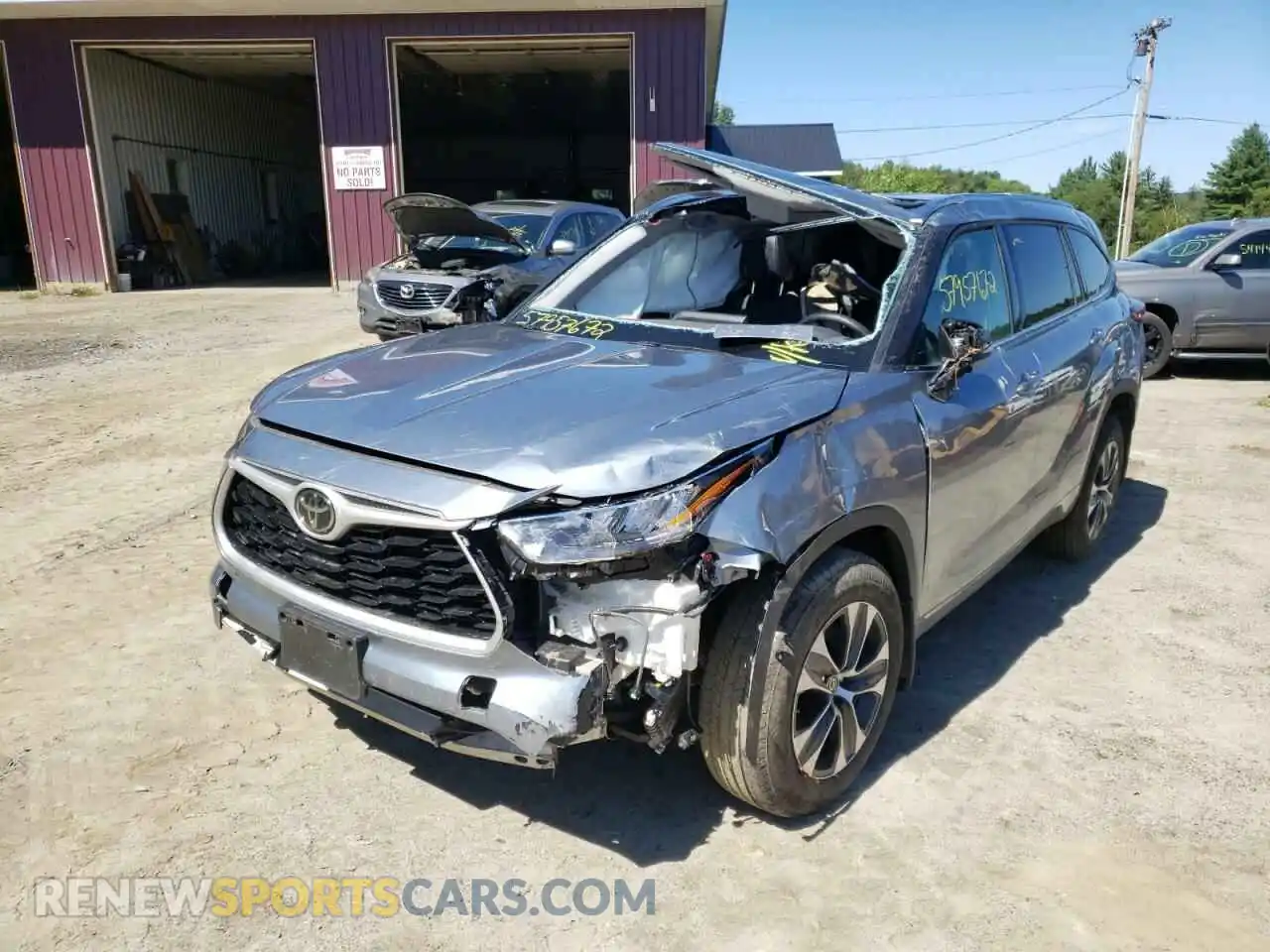 2 Photograph of a damaged car 5TDGZRBH3LS003620 TOYOTA HIGHLANDER 2020
