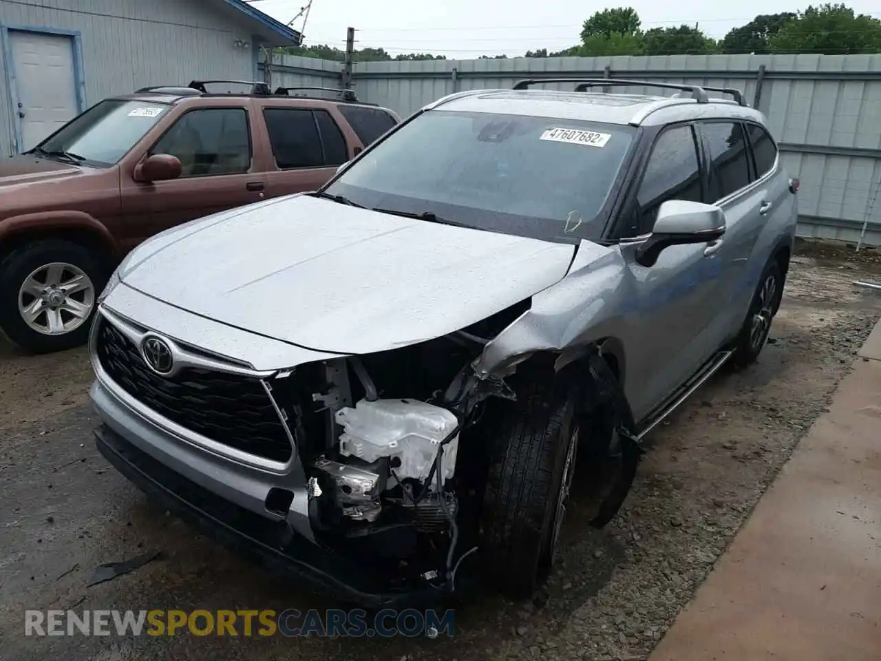 2 Photograph of a damaged car 5TDGZRBH3LS521811 TOYOTA HIGHLANDER 2020