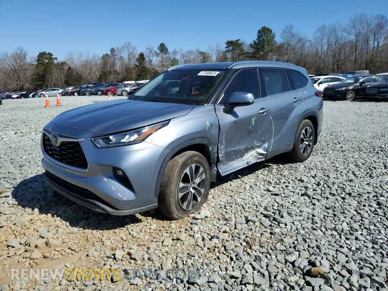 1 Photograph of a damaged car 5TDGZRBH4LS016201 TOYOTA HIGHLANDER 2020