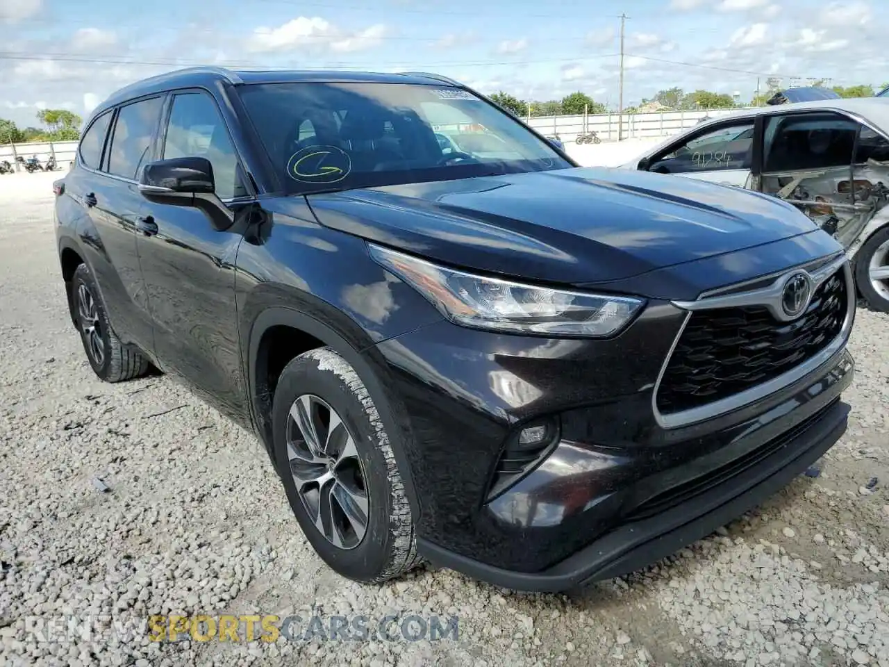 1 Photograph of a damaged car 5TDGZRBH6LS007273 TOYOTA HIGHLANDER 2020