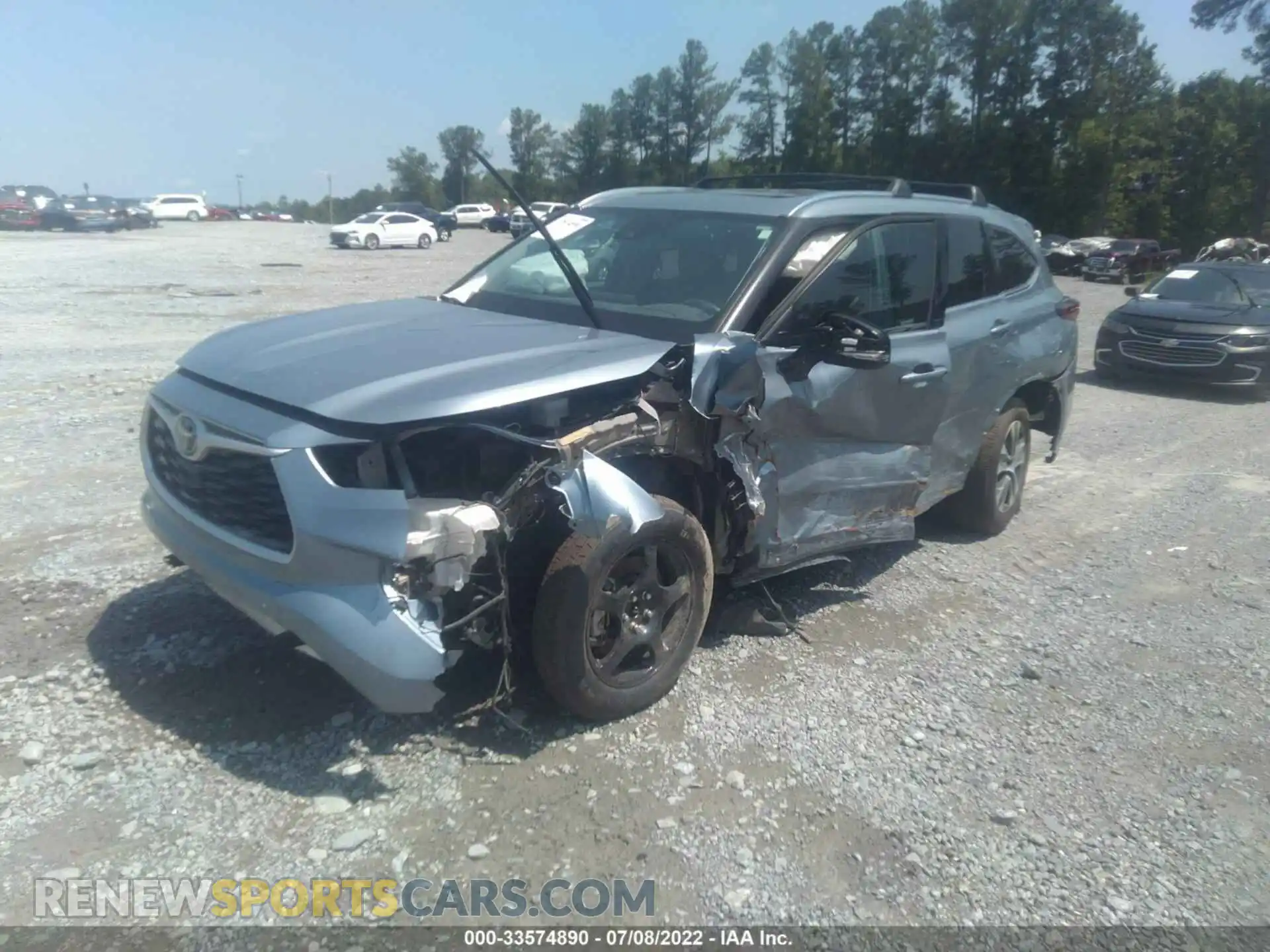 2 Photograph of a damaged car 5TDGZRBH7LS047541 TOYOTA HIGHLANDER 2020