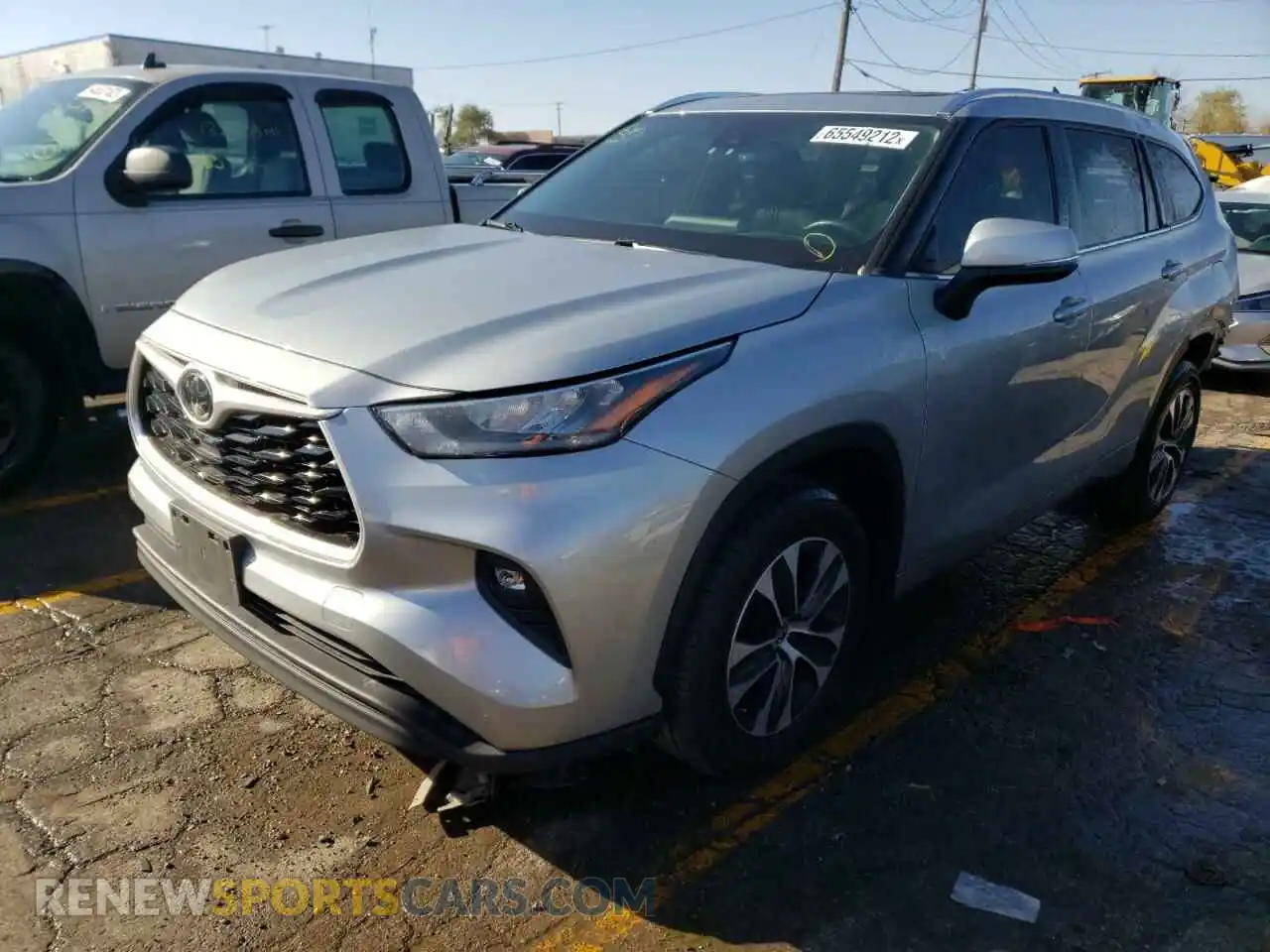 2 Photograph of a damaged car 5TDGZRBH7LS500203 TOYOTA HIGHLANDER 2020