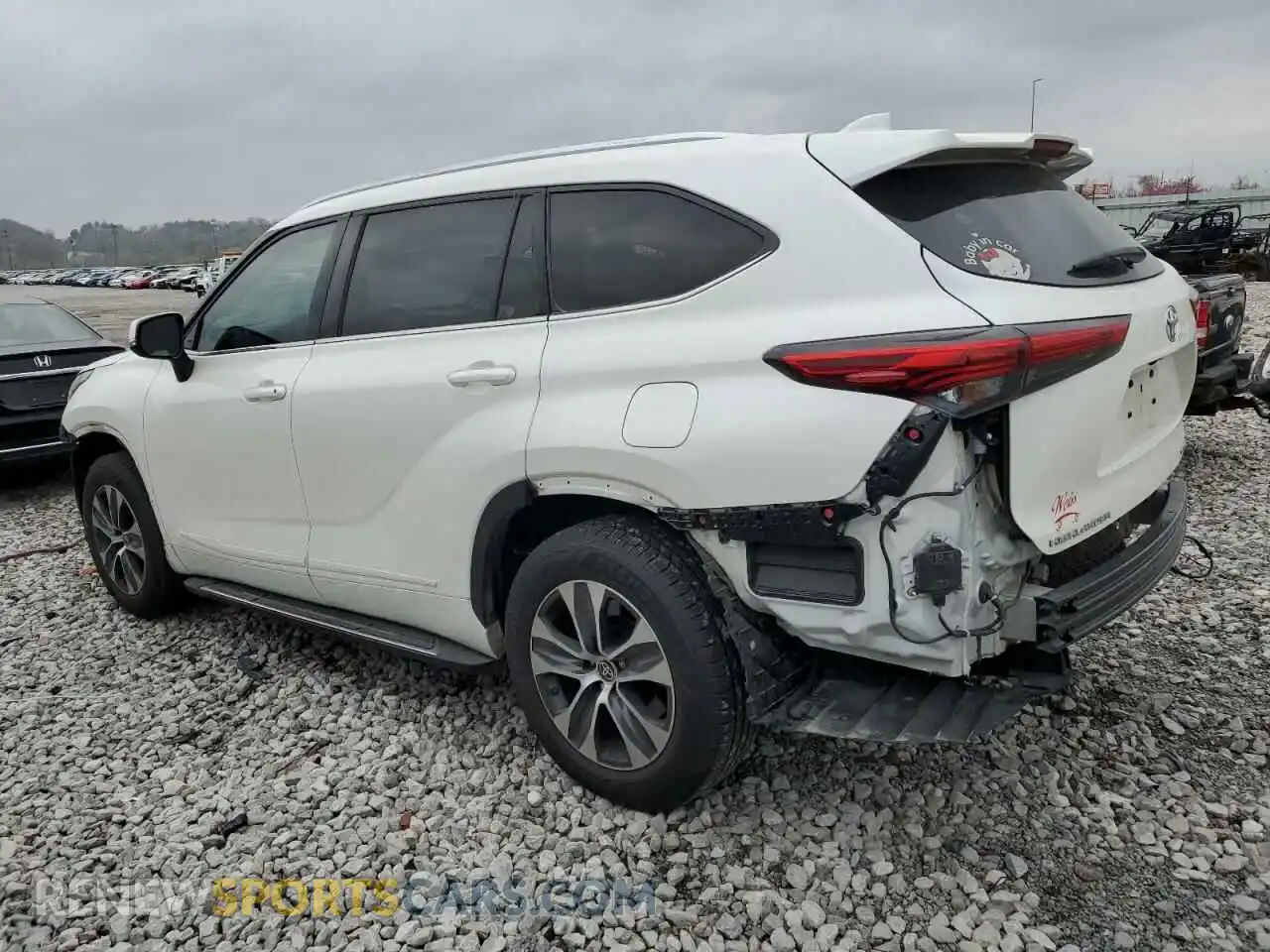2 Фотография поврежденного автомобиля 5TDGZRBH8LS502915 TOYOTA HIGHLANDER 2020
