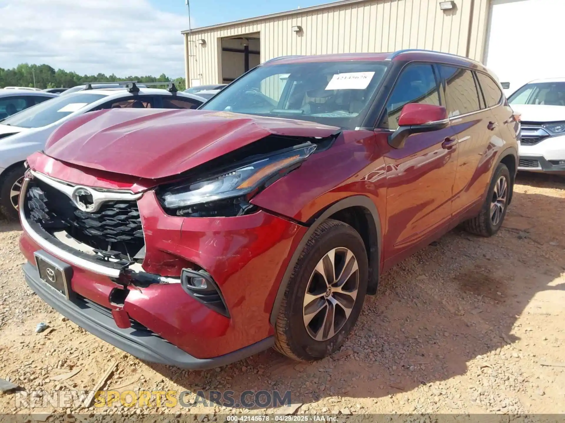 2 Photograph of a damaged car 5TDGZRBH9LS011673 TOYOTA HIGHLANDER 2020