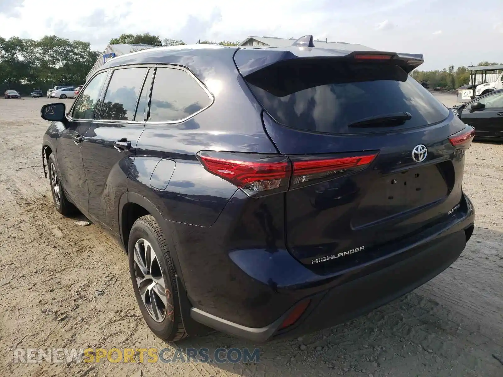 3 fotografías del automóvil dañado 5TDGZRBH9LS508173 TOYOTA HIGHLANDER 2020