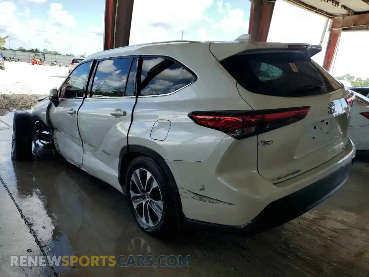 3 fotografías del automóvil dañado 5TDGZRBHXLS043693 TOYOTA HIGHLANDER 2020