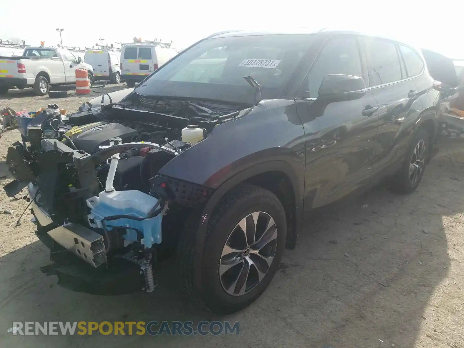 2 Photograph of a damaged car 5TDHZRBH0LS027765 TOYOTA HIGHLANDER 2020