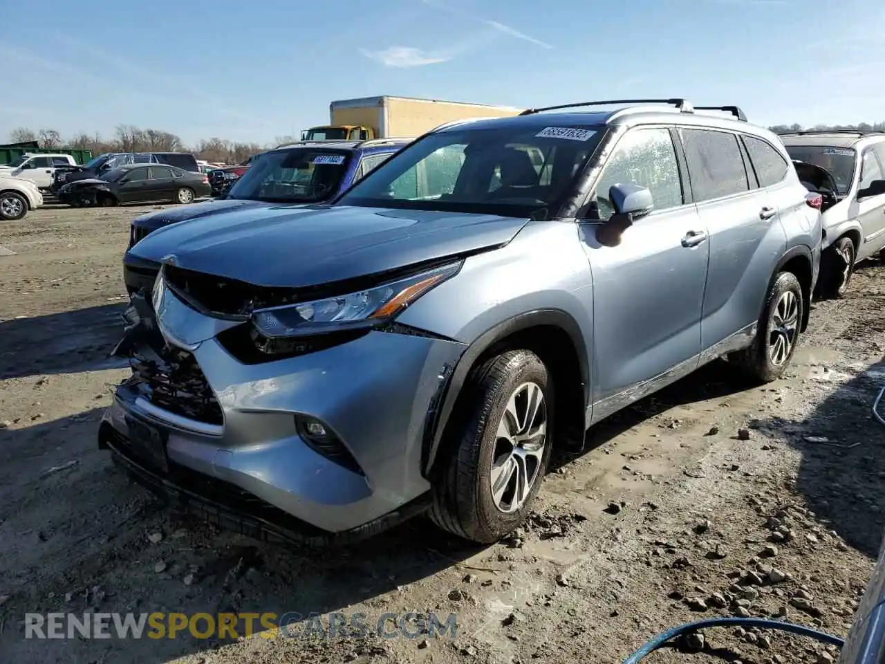 1 Photograph of a damaged car 5TDHZRBH5LS025848 TOYOTA HIGHLANDER 2020