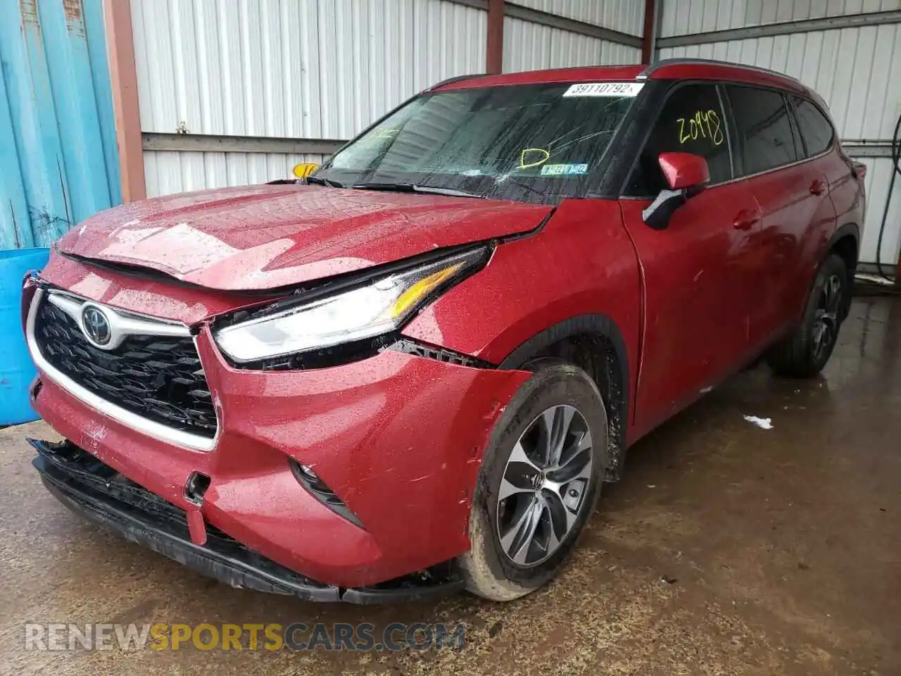 2 Photograph of a damaged car 5TDHZRBH6LS036566 TOYOTA HIGHLANDER 2020