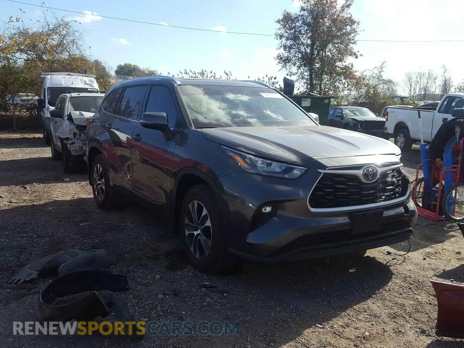 1 Photograph of a damaged car 5TDHZRBH9LS011127 TOYOTA HIGHLANDER 2020