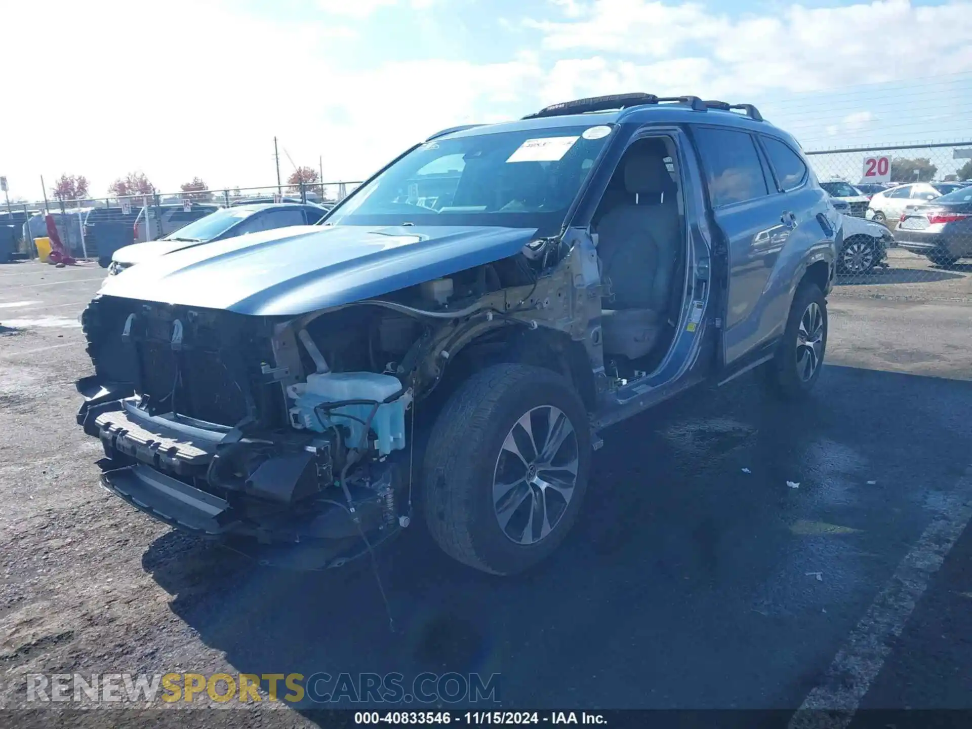 2 Photograph of a damaged car 5TDHZRBH9LS032415 TOYOTA HIGHLANDER 2020
