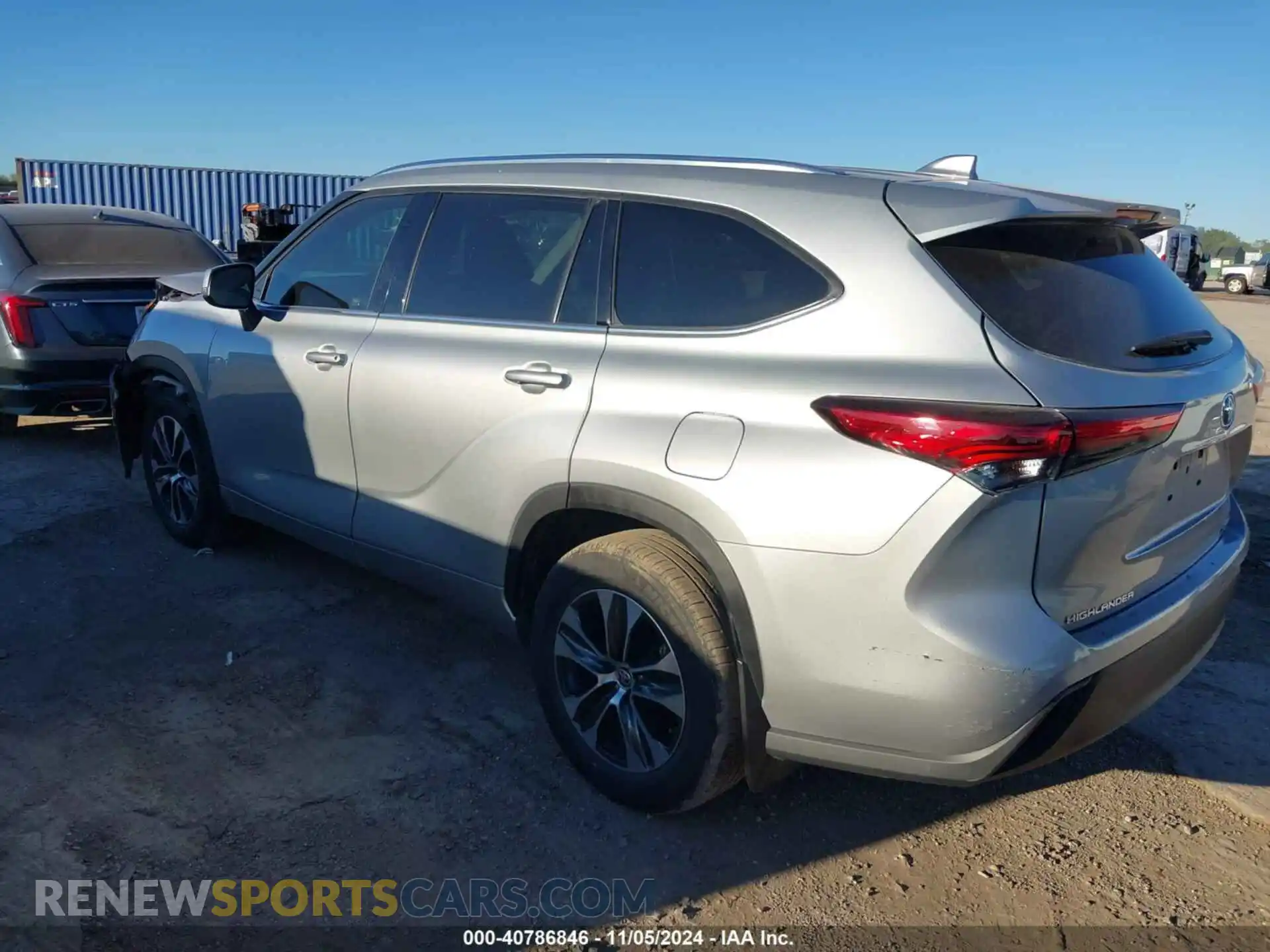 3 fotografías del automóvil dañado 5TDHZRBHXLS038885 TOYOTA HIGHLANDER 2020