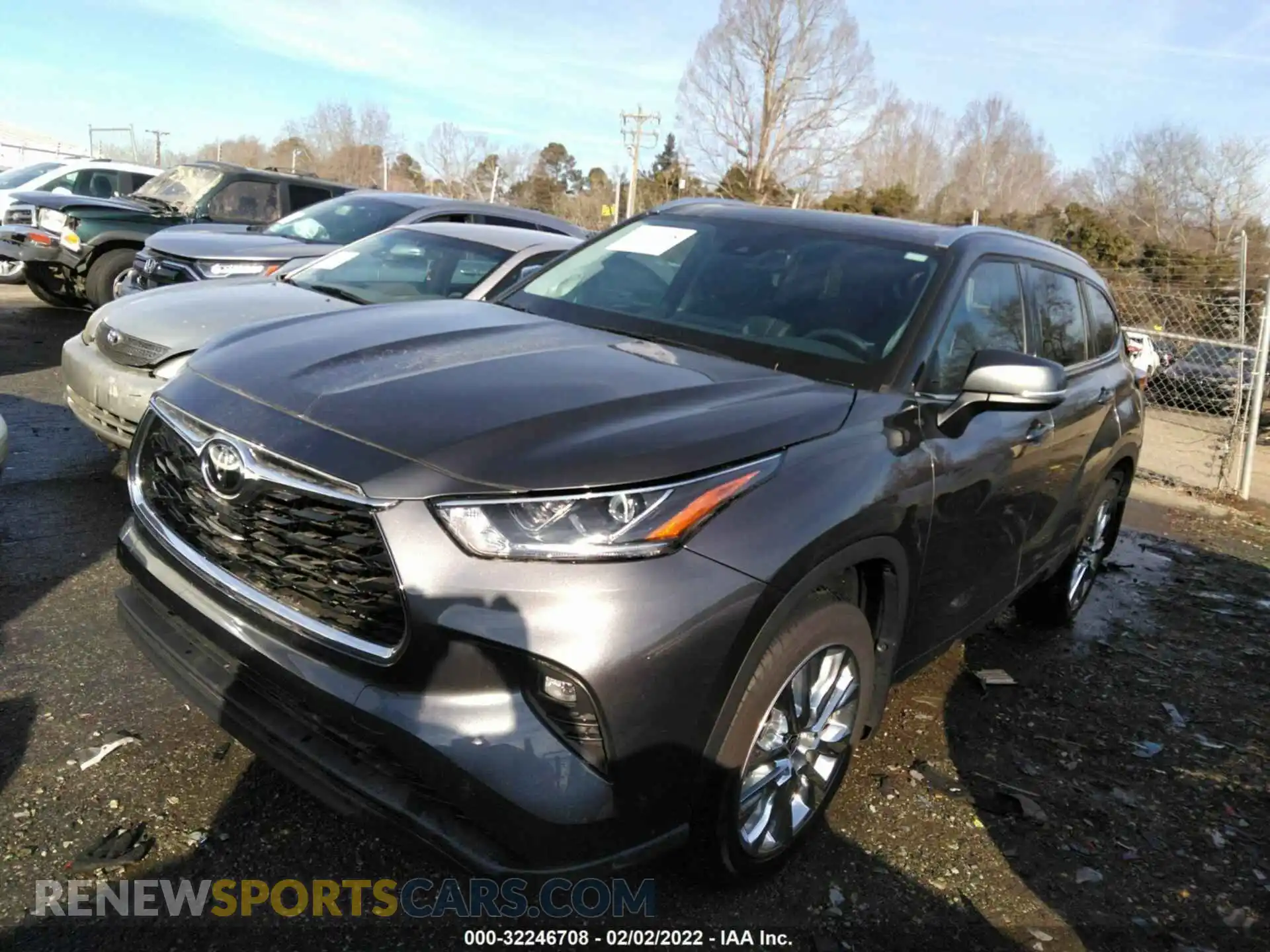2 fotografías del automóvil dañado 5TDYZRAH8LS024694 TOYOTA HIGHLANDER 2020