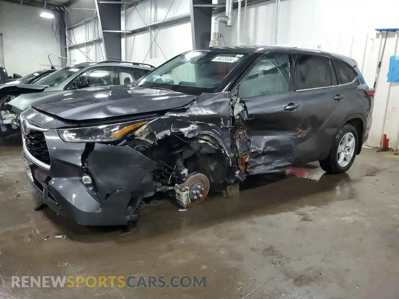 1 fotografías del automóvil dañado 5TDBBRCH0MS518752 TOYOTA HIGHLANDER 2021