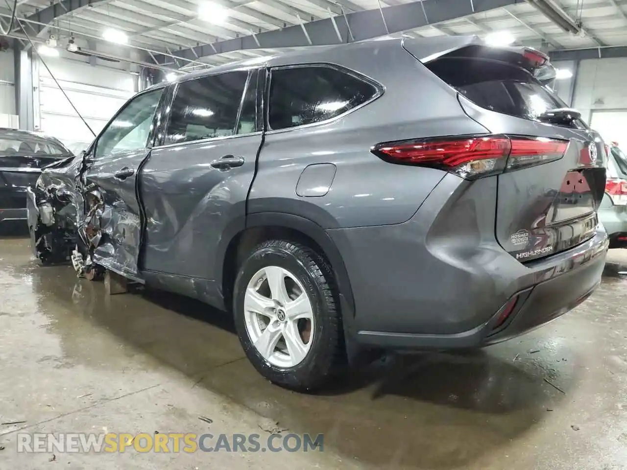 2 fotografías del automóvil dañado 5TDBBRCH0MS518752 TOYOTA HIGHLANDER 2021