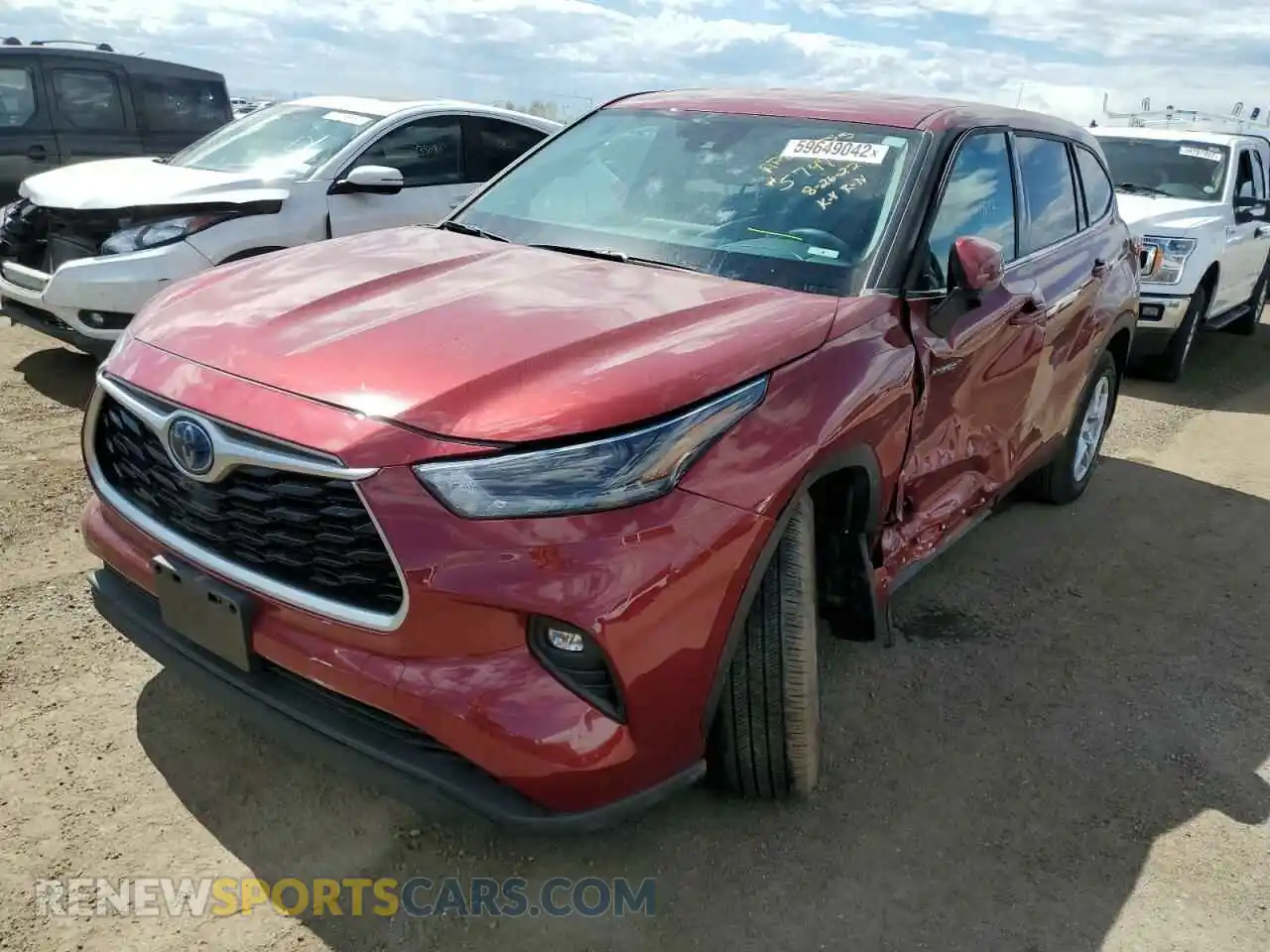 2 Photograph of a damaged car 5TDBBRCH1MS517089 TOYOTA HIGHLANDER 2021