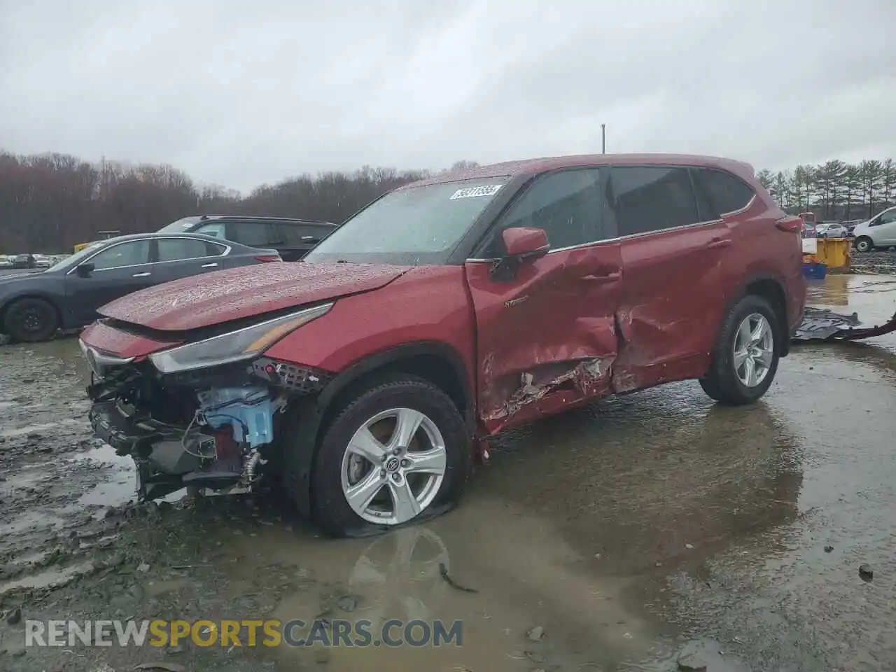 1 Photograph of a damaged car 5TDBBRCH1MS518064 TOYOTA HIGHLANDER 2021