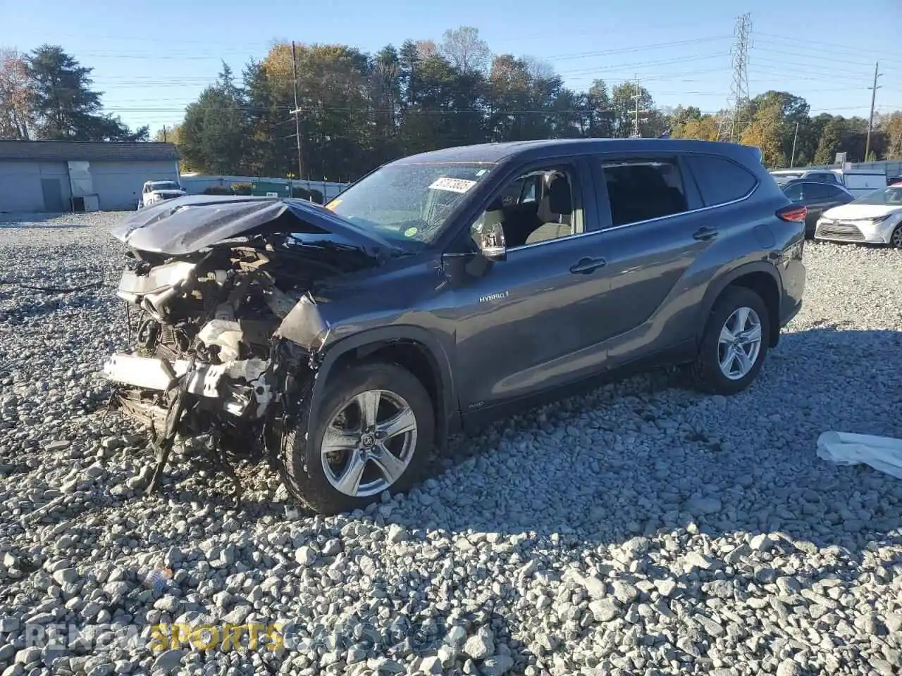 1 Photograph of a damaged car 5TDBBRCH5MS039727 TOYOTA HIGHLANDER 2021