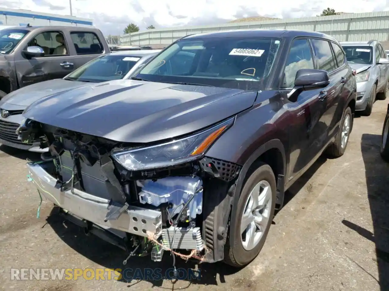 2 Photograph of a damaged car 5TDBBRCH5MS536230 TOYOTA HIGHLANDER 2021