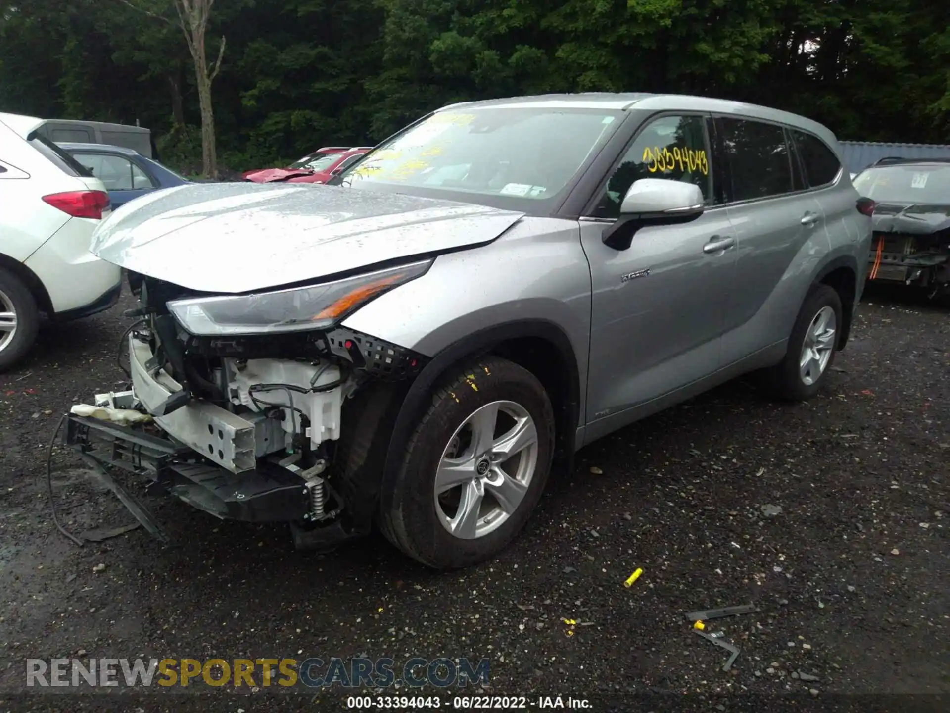 2 Photograph of a damaged car 5TDBBRCH6MS530128 TOYOTA HIGHLANDER 2021