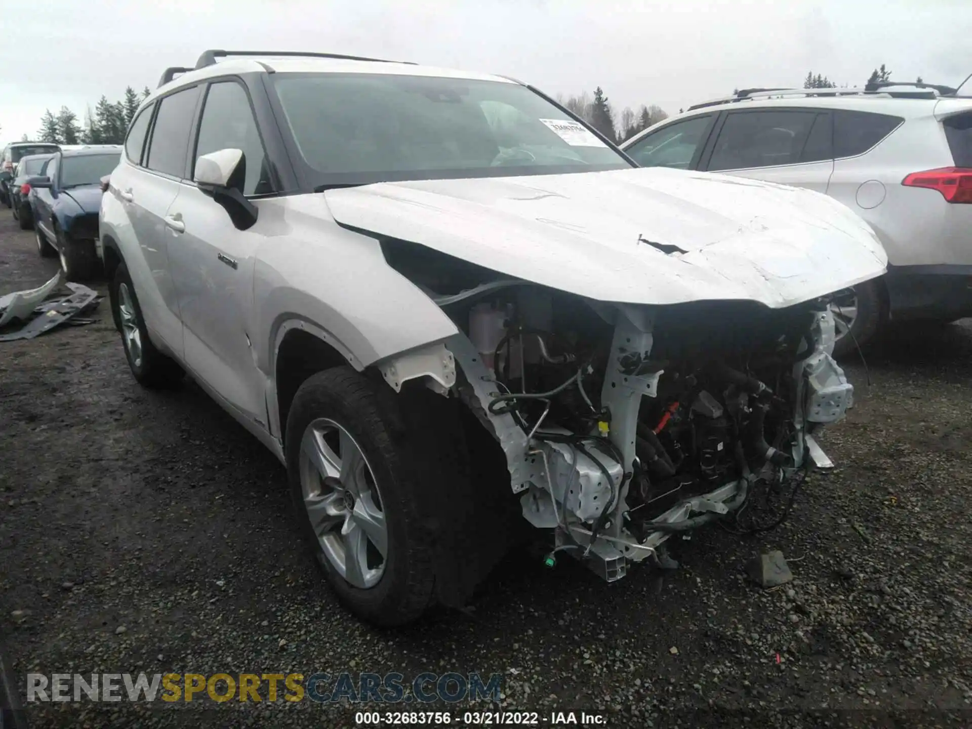 1 Photograph of a damaged car 5TDBBRCH6MS532672 TOYOTA HIGHLANDER 2021