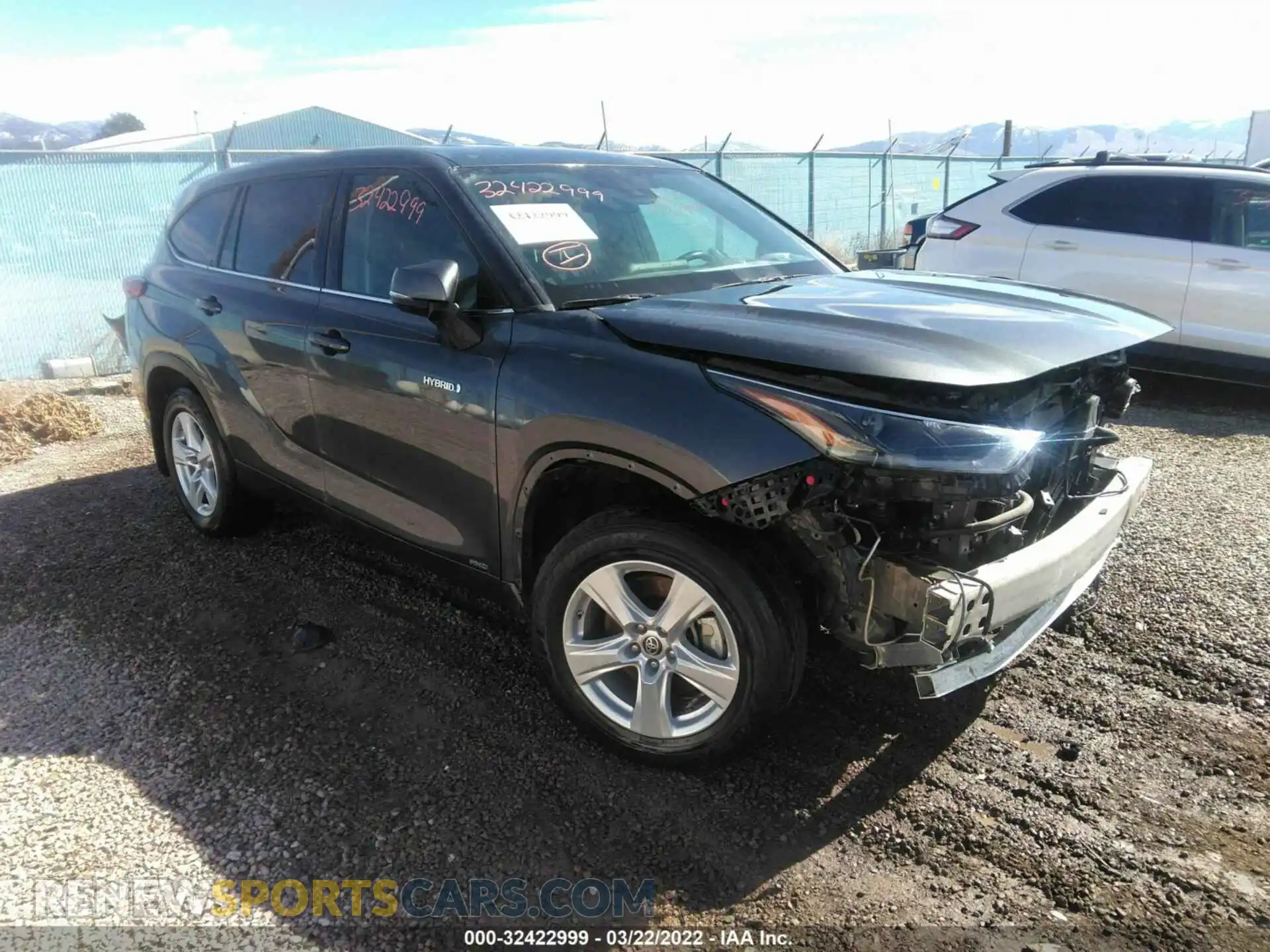 1 Photograph of a damaged car 5TDBBRCH8MS517669 TOYOTA HIGHLANDER 2021