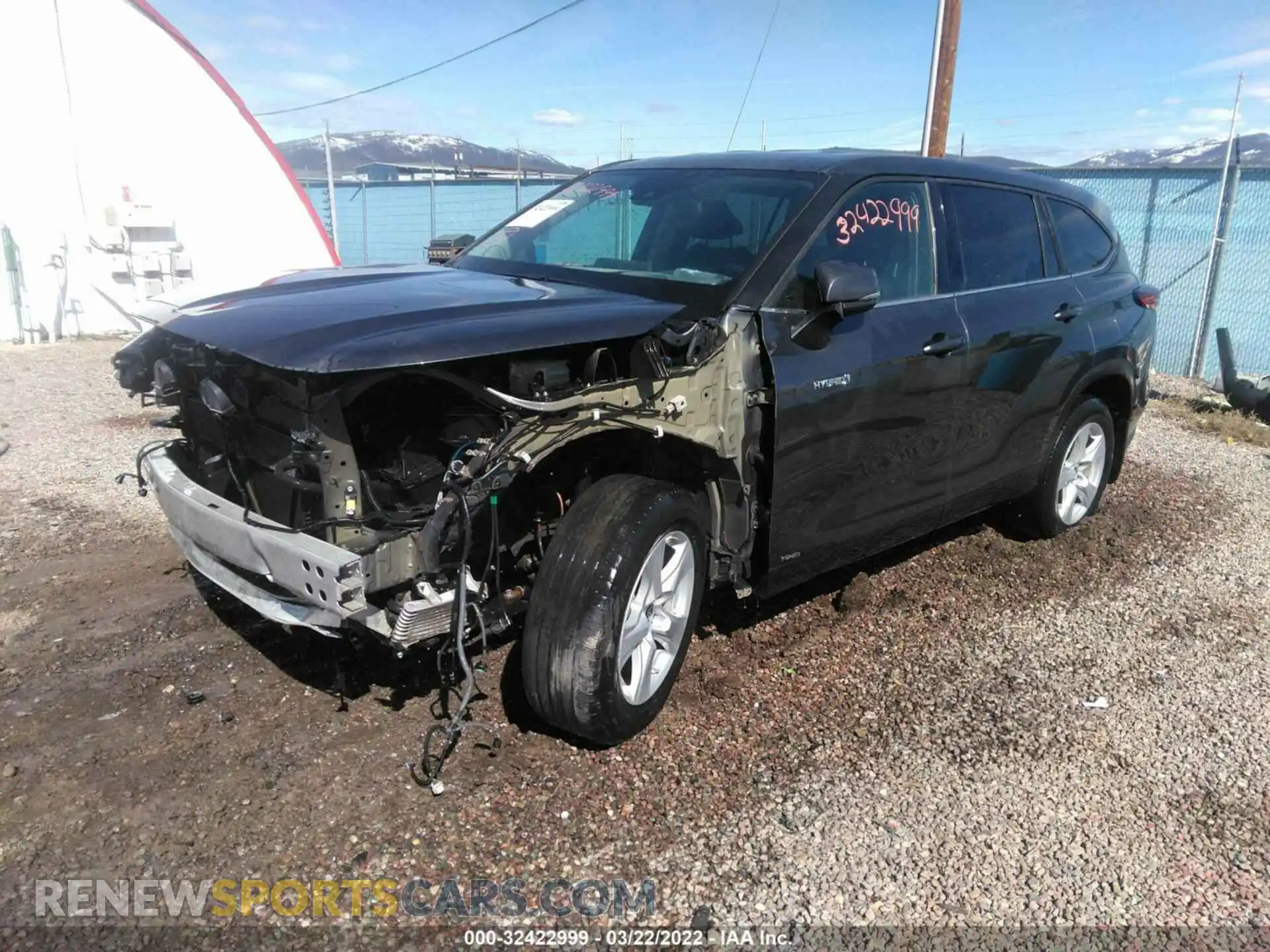 2 Photograph of a damaged car 5TDBBRCH8MS517669 TOYOTA HIGHLANDER 2021