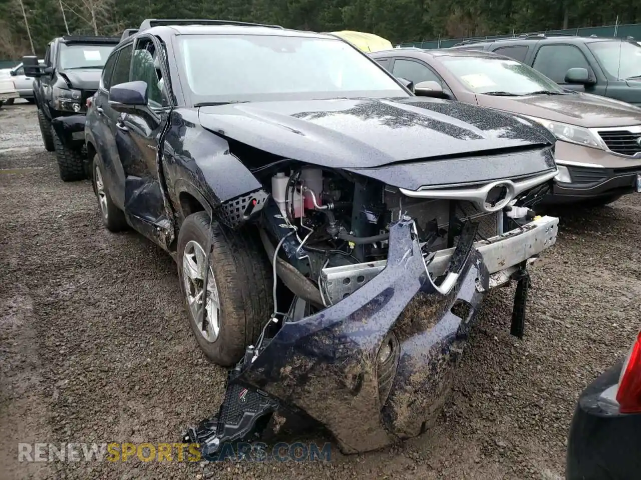 1 Photograph of a damaged car 5TDBBRCH8MS530518 TOYOTA HIGHLANDER 2021