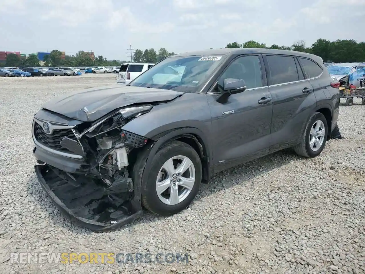 1 Photograph of a damaged car 5TDBBRCHXMS518029 TOYOTA HIGHLANDER 2021