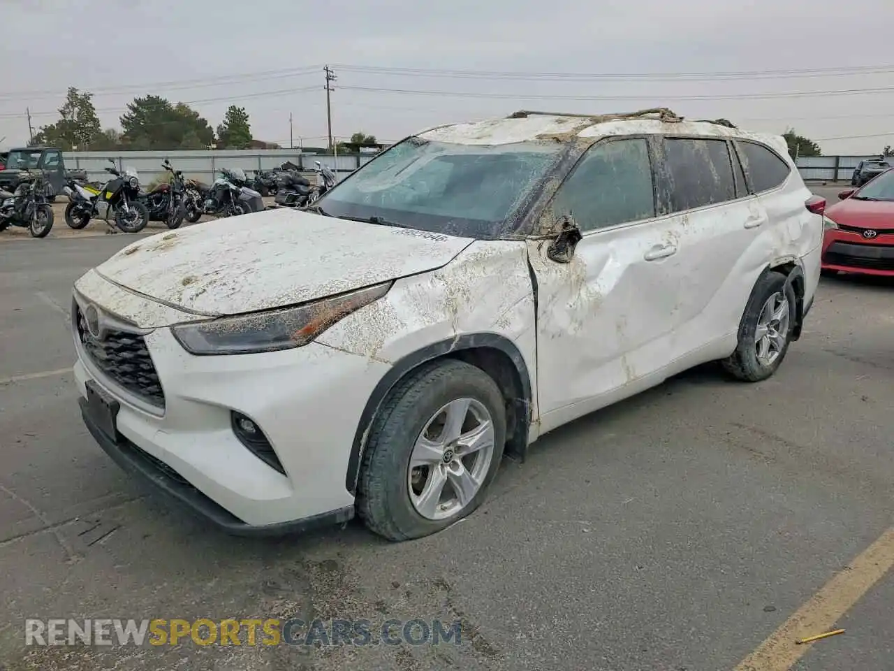 1 Photograph of a damaged car 5TDBZRBH0MS116470 TOYOTA HIGHLANDER 2021