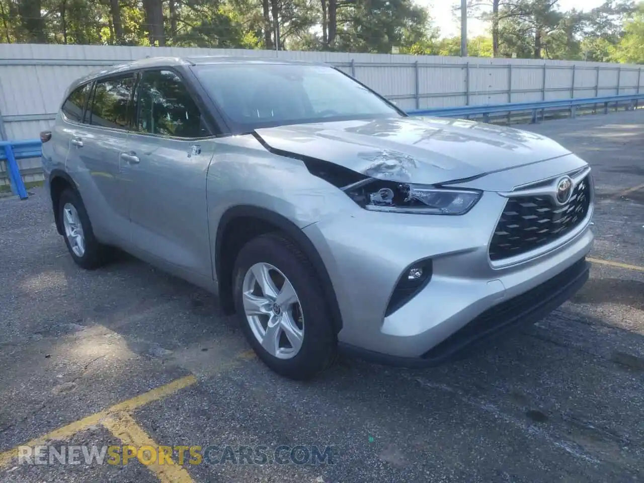 1 Photograph of a damaged car 5TDBZRBH0MS544491 TOYOTA HIGHLANDER 2021