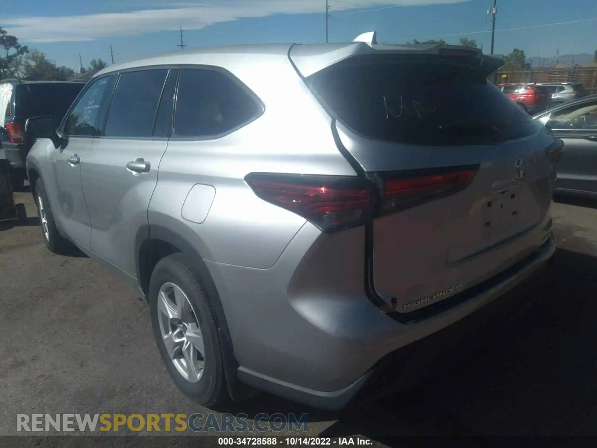 3 Photograph of a damaged car 5TDBZRBH0MS545947 TOYOTA HIGHLANDER 2021