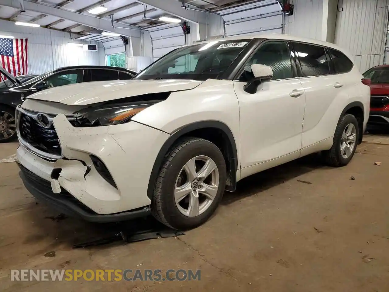 1 fotografías del automóvil dañado 5TDBZRBH1MS063908 TOYOTA HIGHLANDER 2021